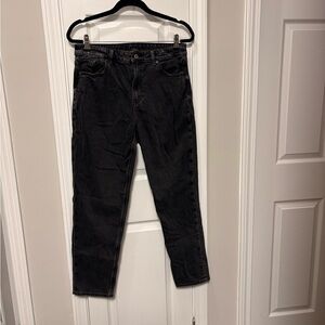 AE Black Denim Mom Jeans